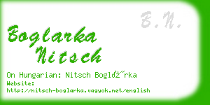 boglarka nitsch business card